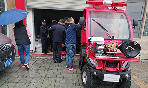 四輪消防摩托車入駐成都學府社區微型消防站