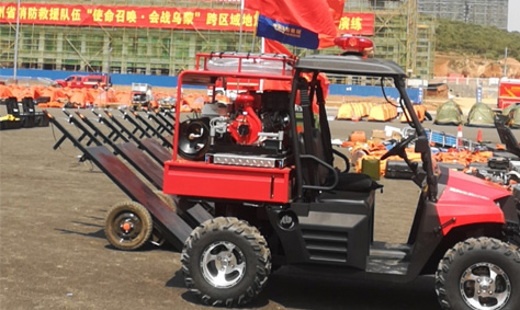 斯庫爾消防摩托車參與貴州消防地震救援實戰拉練
